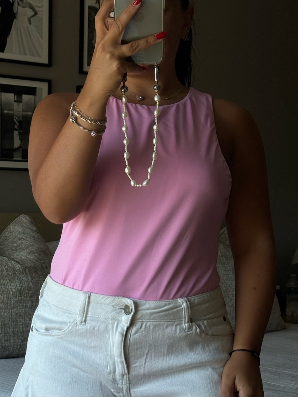 Sleeveless Pink Tank Top - Women